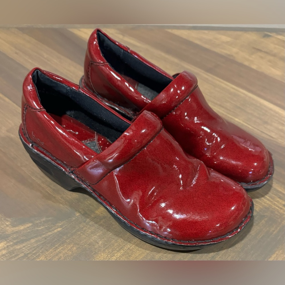 BOC Børn Womens Red BC1433 Vegan Patent Leather Clogs Shoes Size US 6